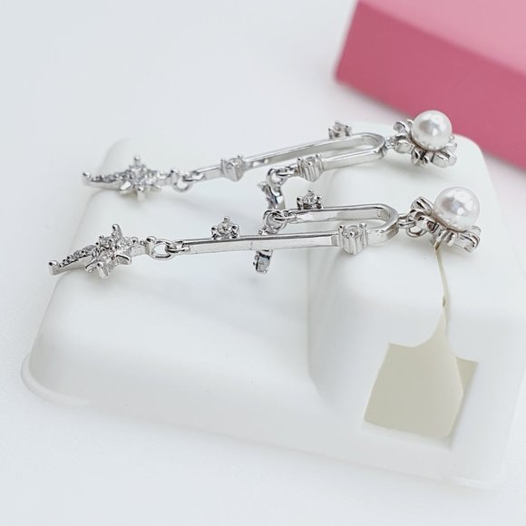 925 Sterling Silver Cubic Zirconia Earrings, U19254712 - Picture 1 of 10